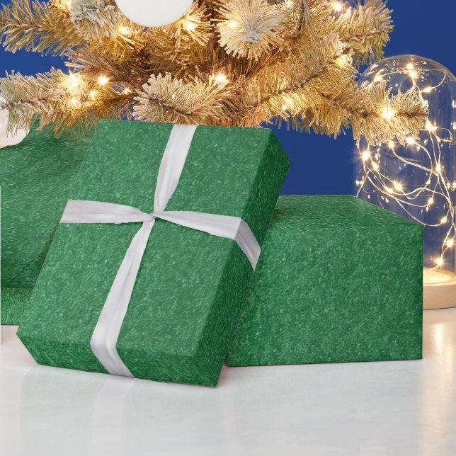 Snygg Enkel Metallisk Inspirerad Grön Presentpapper (Helgdagar)