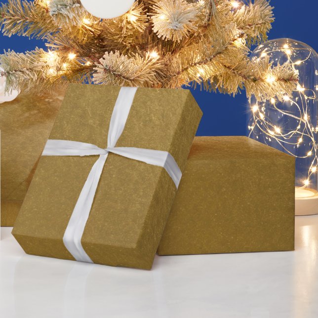 Snygg Enkel Metallisk Inspirerad Mörkguld Presentpapper (Helgdagar)