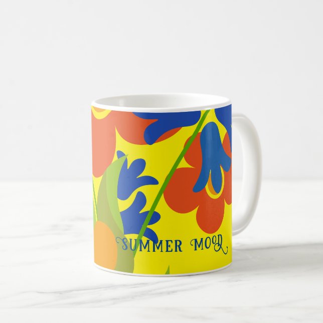 Snygg, enkel sommardesign för blommigtar kaffemugg (Framsida höger)