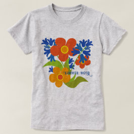 Snygg, enkel sommardesign för blommigtar t shirt