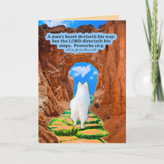 Snygg Eskie Scripture Proverbs 16:9 Kort