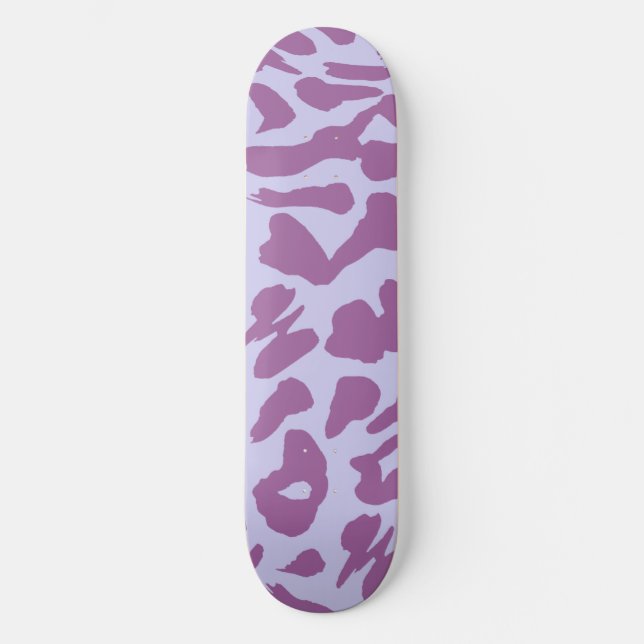 Snygg estetisk rosa vit mini skateboard bräda 18,5 cm (Framsida)