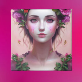Snygg Etheral Enchanted Woman Fantasy Art Canvastryck