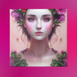 Snygg Etheral Enchanted Woman Fantasy Art Canvastryck