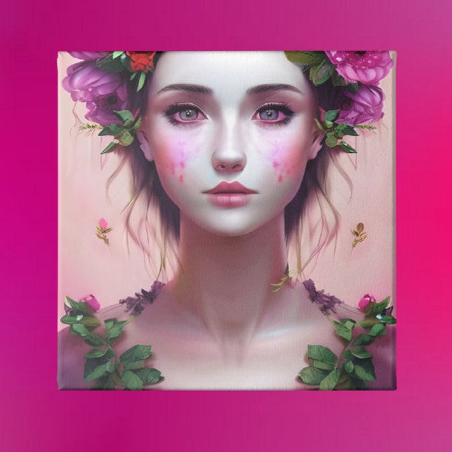 Snygg Etheral Enchanted Woman Fantasy Art Canvastryck (Skapare uppladdad)