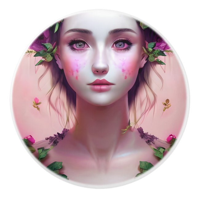 Snygg Etheral Enchanted Woman Fantasy Art Knopp (Framsidan)