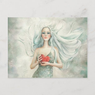 Snygg Etheral Figur och Heart Vykort