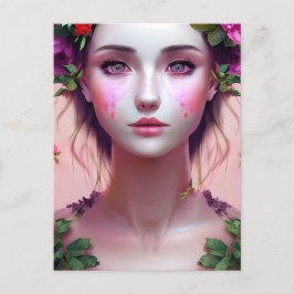 Snygg Etheral Woman Fantasy Art Vykort