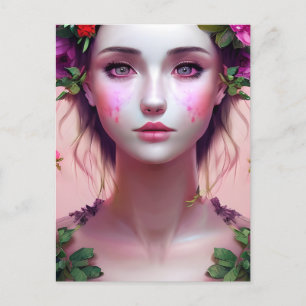 Snygg Etheral Woman Fantasy Art Vykort