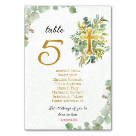 Snygg Eucalyptus Christian Bröllop Bordsnummer
