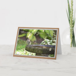 Snygg fågeltanke på ditt hälsningskort helgkort