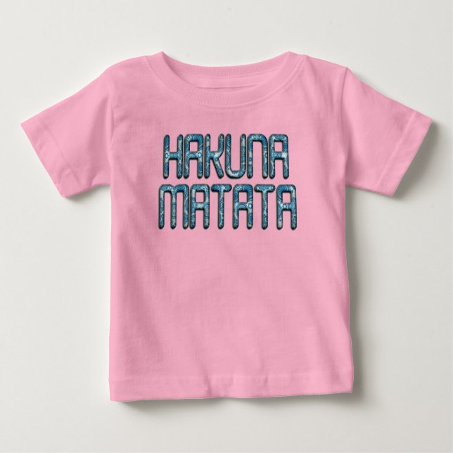 Snygg Fantastisk 3D Swahili Hakuna Matata Text T Shirt (Framsida)