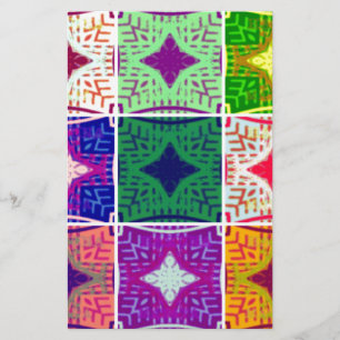 Snygg Fantastisk African Checkated Print mönster Brevpapper