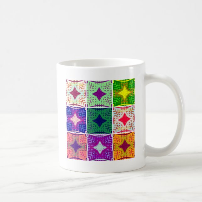 Snygg Fantastisk African Checkated Print mönster Kaffemugg (Höger)