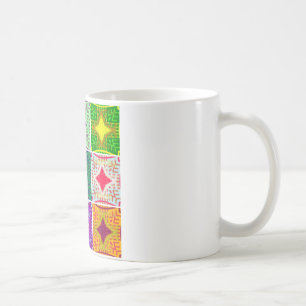 Snygg Fantastisk African Checkated Print mönster Kaffemugg