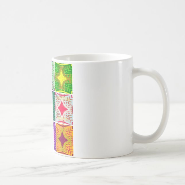 Snygg Fantastisk African Checkated Print mönster Kaffemugg (Höger)