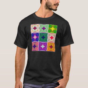 Snygg Fantastisk African Checkated Print mönster T Shirt