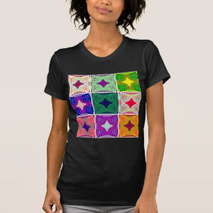 Snygg Fantastisk African Checkated Print mönster Tee