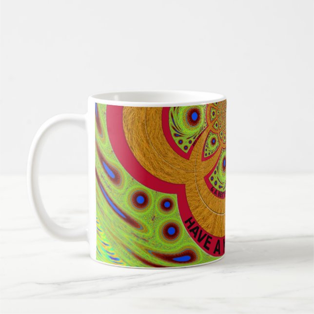 Snygg fantastisk African Mandala Mönster Design Kaffemugg (Vänster)