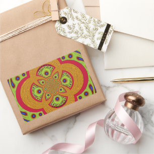Snygg fantastisk African Mandala Mönster Design Rektangulärt Klistermärke