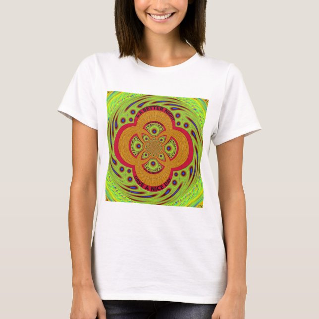 Snygg fantastisk African Mandala Mönster Design Tee (Framsida)