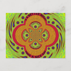 Snygg fantastisk African Mandala Mönster Design Vykort