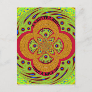 Snygg fantastisk African Mandala Mönster Design Vykort
