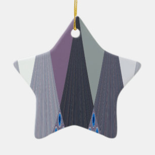 Snygg Fantastisk Chevron Design Art-utskrift Julgransprydnad Keramik