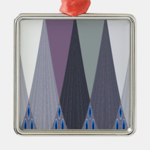Snygg Fantastisk Chevron Design Art-utskrift Julgransprydnad Metall