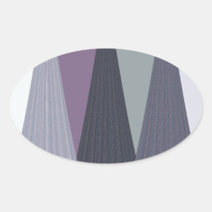Snygg Fantastisk Chevron Design Art-utskrift Ovalt Klistermärke