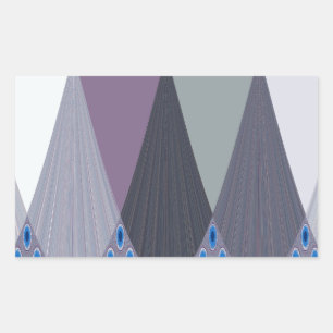 Snygg Fantastisk Chevron Design Art-utskrift Rektangulärt Klistermärke