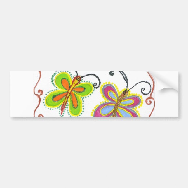 Snygg fantastisk Cute Butterfly Art: Perfekt Gift Bildekal (Framsidan)