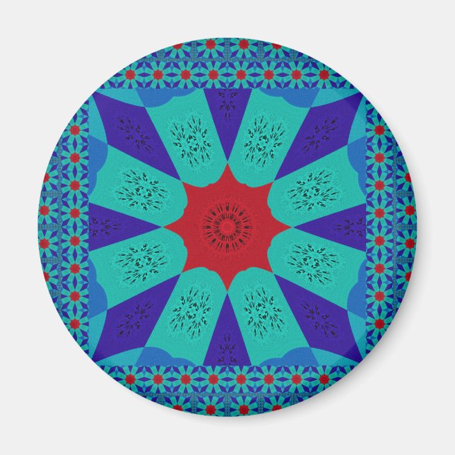 Snygg Fantastisk Egyptisk kvinnlig design Färg Magnet (Framsidan)