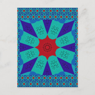 Snygg Fantastisk Egyptisk kvinnlig design Färg Vykort