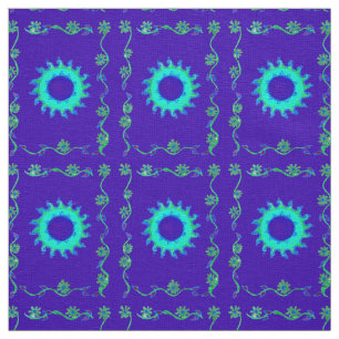 Snygg fantastisk Girly blommigt Blue Sunset Tyg