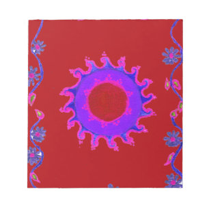 Snygg fantastisk India Motif Mendi Art Design Anteckningsblock