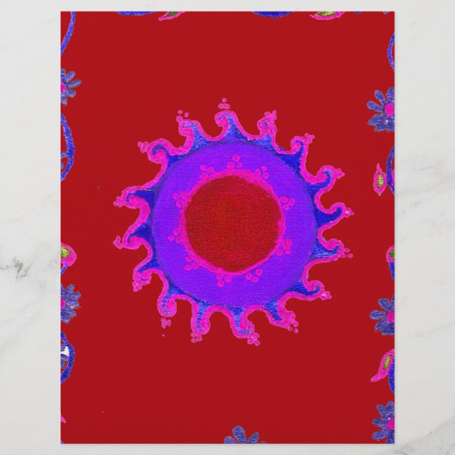 Snygg fantastisk India Motif Mendi Art Design Brevhuvud (Framsida)