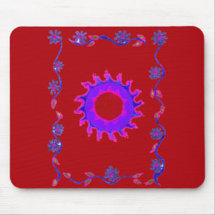 Snygg fantastisk India Motif Mendi Art Design Musmatta