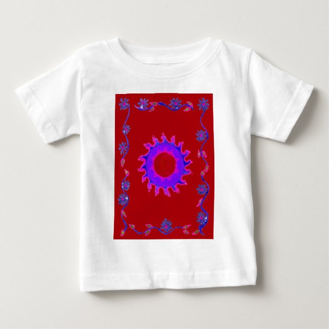 Snygg fantastisk India Motif Mendi Art Design T Shirt (Framsida)