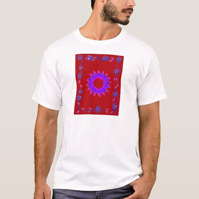 Snygg fantastisk India Motif Mendi Art Design T-shirt (Framsida)
