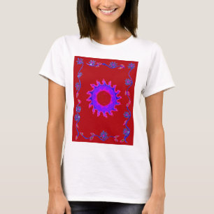 Snygg fantastisk India Motif Mendi Art Design T Shirt