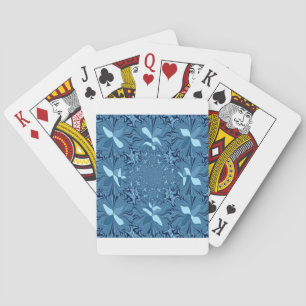 Snygg Fantastisk Iridescent Blue Kaleidoscope Art Spelkort