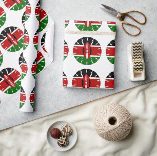 Snygg fantastisk Jambo Kenya Flagga Presentpapper