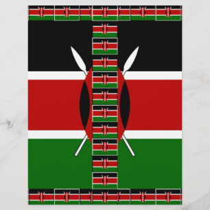Snygg fantastisk Kenya Seamless Flaggor gräns art