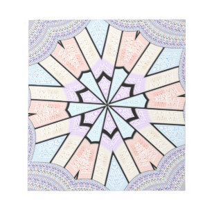 Snygg Fantastisk Mjuk pastel Geometric Art Skriv u Anteckningsblock