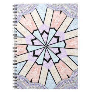 Snygg Fantastisk Mjuk pastel Geometric Art Skriv u Anteckningsbok