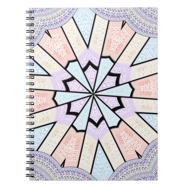 Snygg Fantastisk Mjuk pastel Geometric Art Skriv u Anteckningsbok (Framsidan)