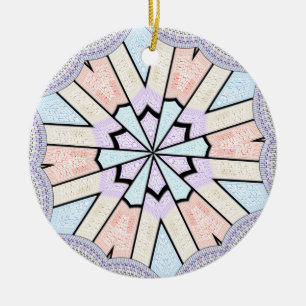 Snygg Fantastisk Mjuk pastel Geometric Art Skriv u Julgransprydnad Keramik