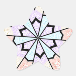 Snygg Fantastisk Mjuk pastel Geometric Art Skriv u Stjärnformat Klistermärke