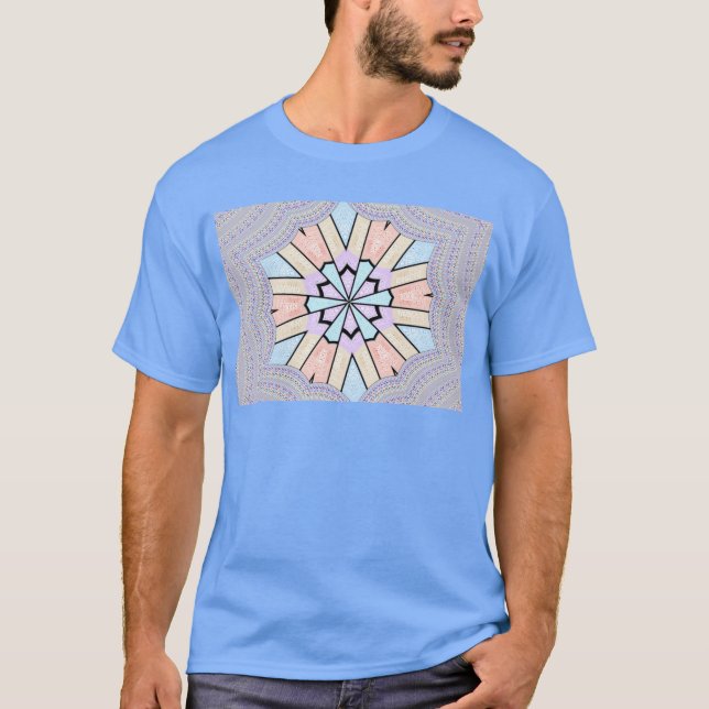 Snygg Fantastisk Mjuk pastel Geometric Art Skriv u T-shirt (Framsida)